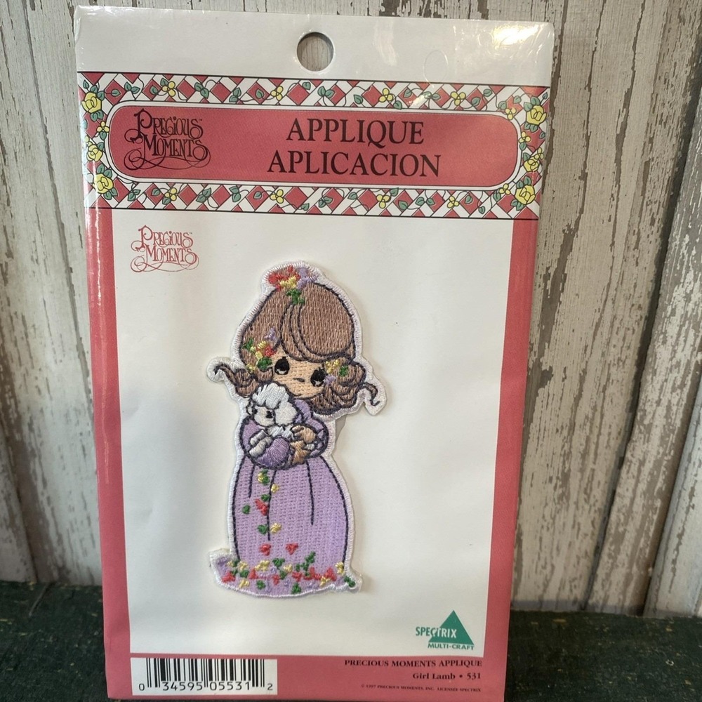 Precious Moments Applique Girl with Lamb Patch Sealed New Spectrix‎ #531